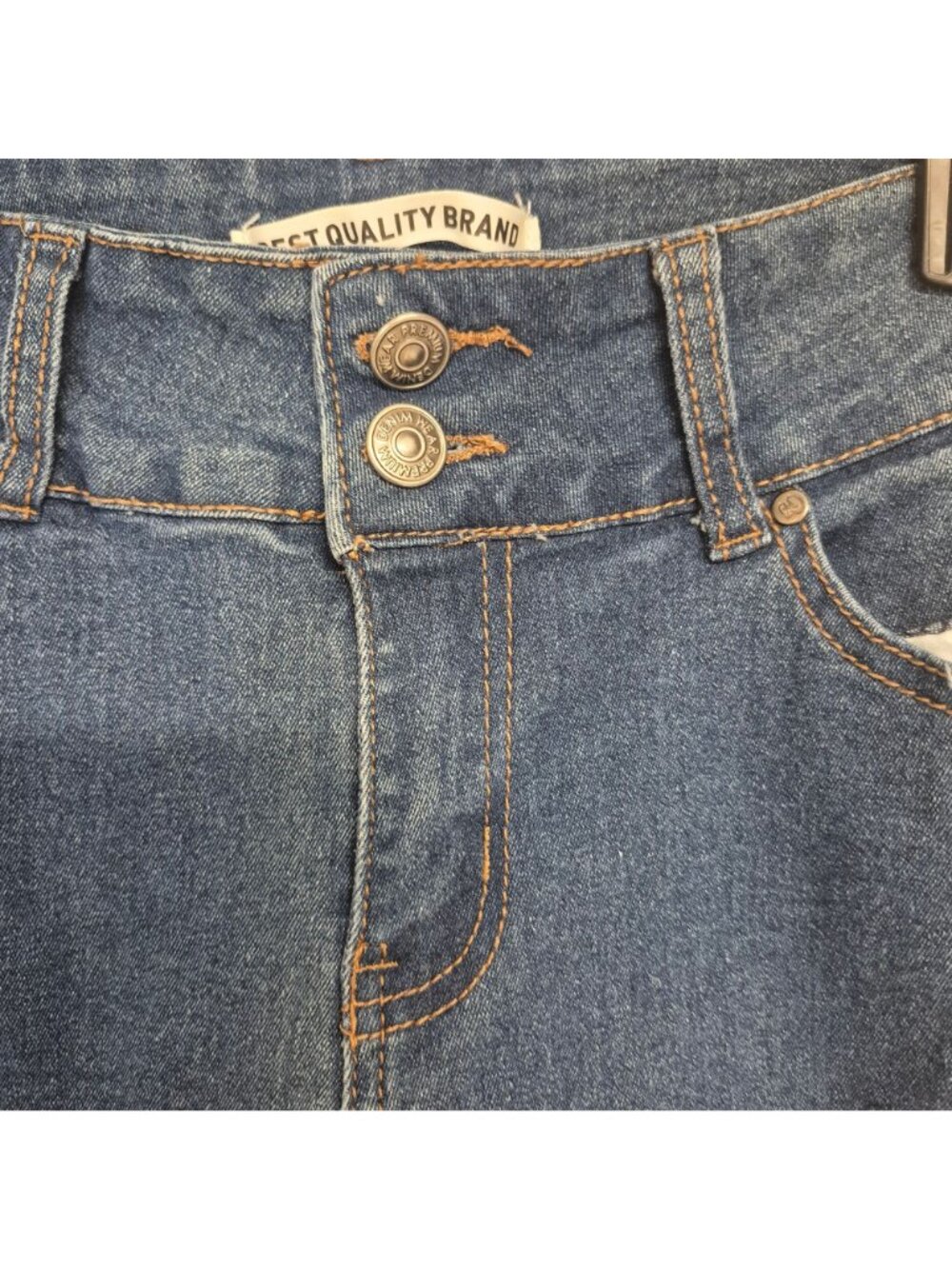 Best Quality Brand Distressed Skinny Fit Mid-Rise Blue Denim Jeans Size 9/M - Picture 4 of 8